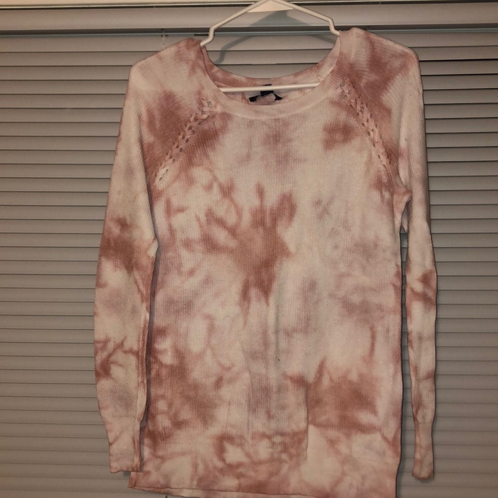 Pink-Beige Tie Dye Sweater